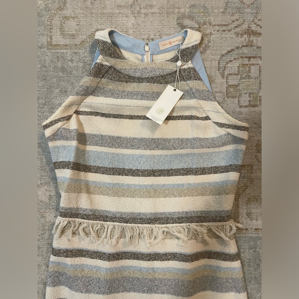 NWT! TORY BURCH STRIPED MINI DRESS- size 6 - Picture 4 of 13